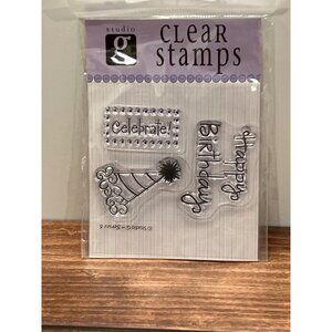 Studio G Clear Stamps Celebrate Happy Birthday Party Set VS4911 Series 6